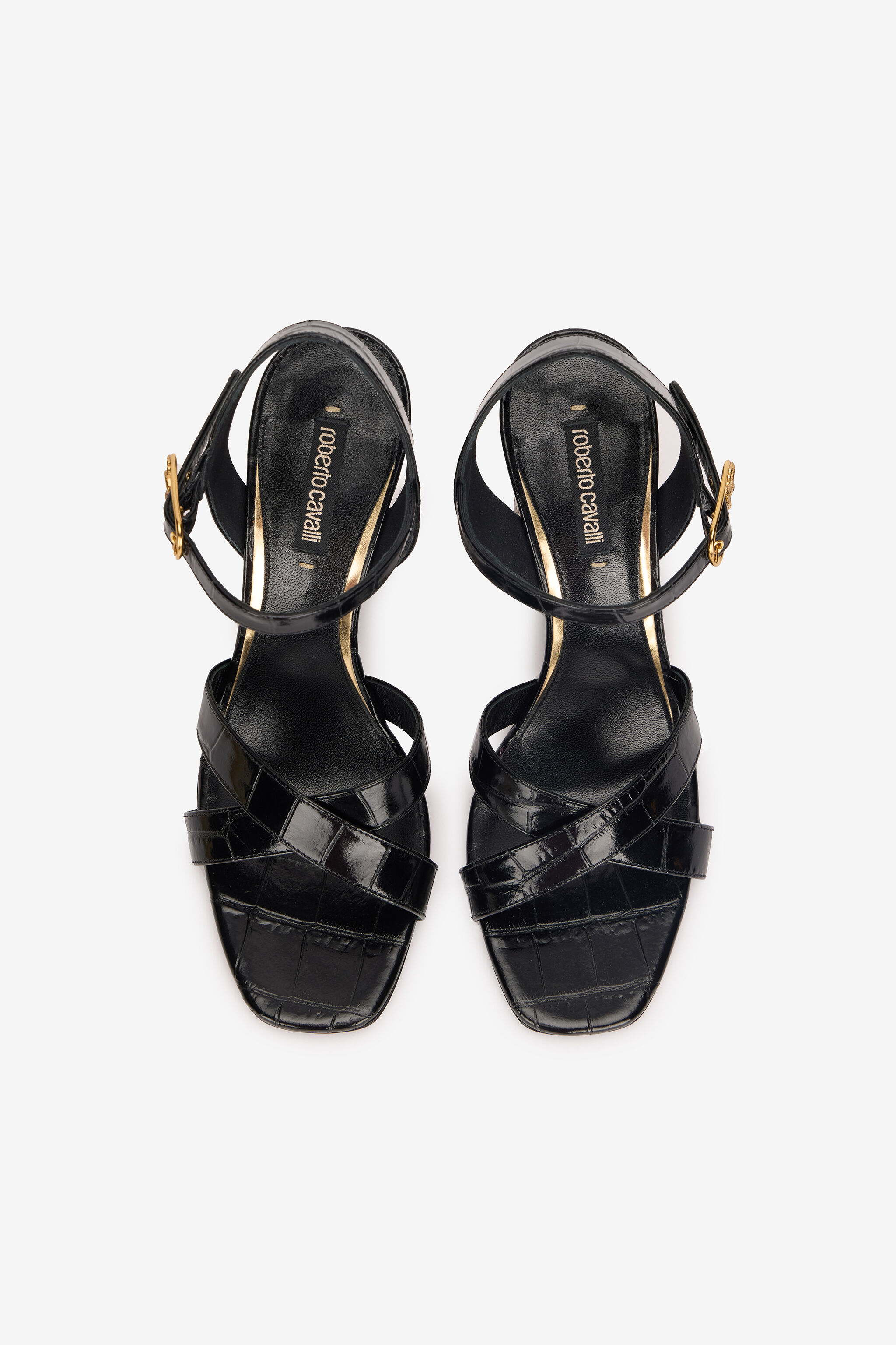 RC Sandals with Straps and Chunky Heel Schwarz VKS026-PZ579