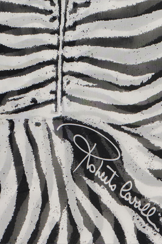 RC Foulard In Seta Stampa White Tigresse Nero/Bianco UALR01-IR100