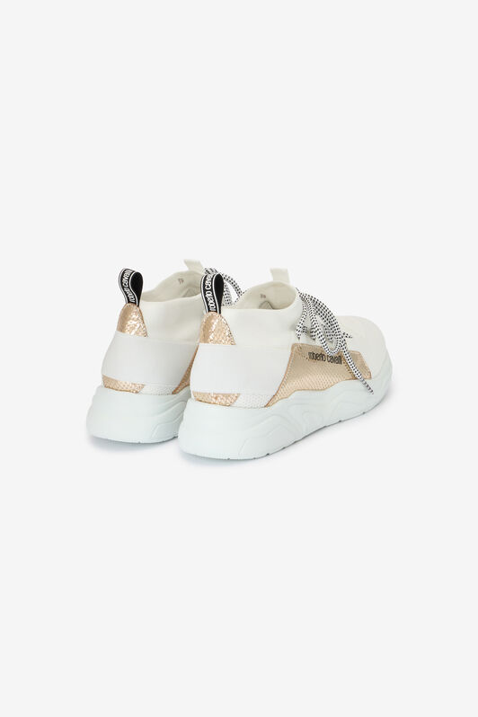 RC Sneakers with snake-effect inserts White POS01B-PZO06