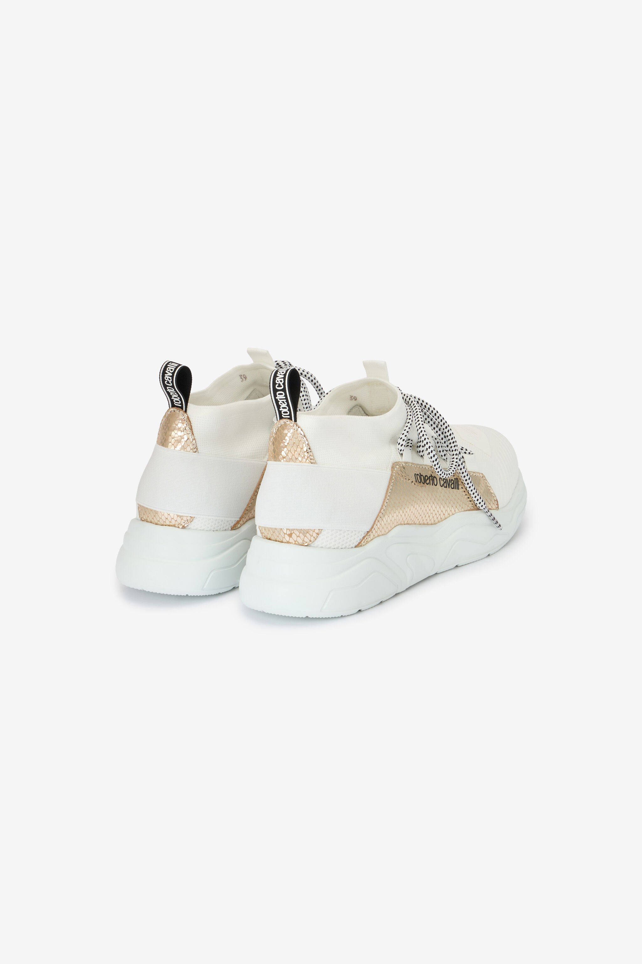 RC Sneakers with snake-effect inserts White POS01B-PZO06