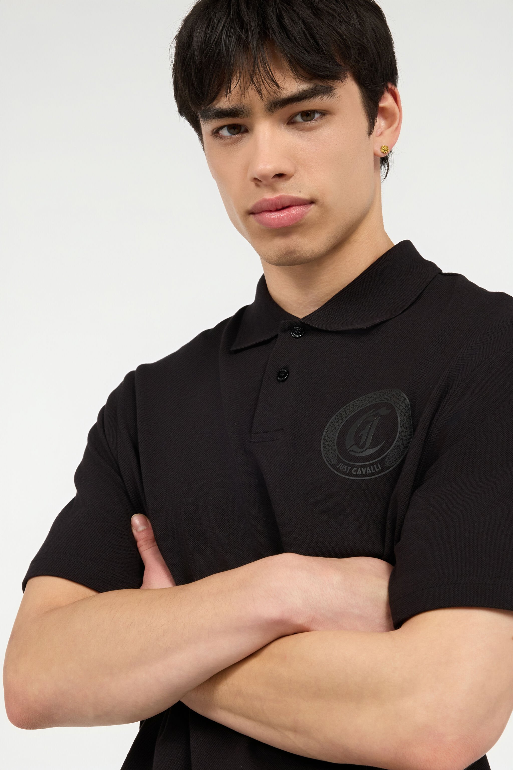 JC Polo With JC Monogram Embroidery BLACK UFT020-UF040