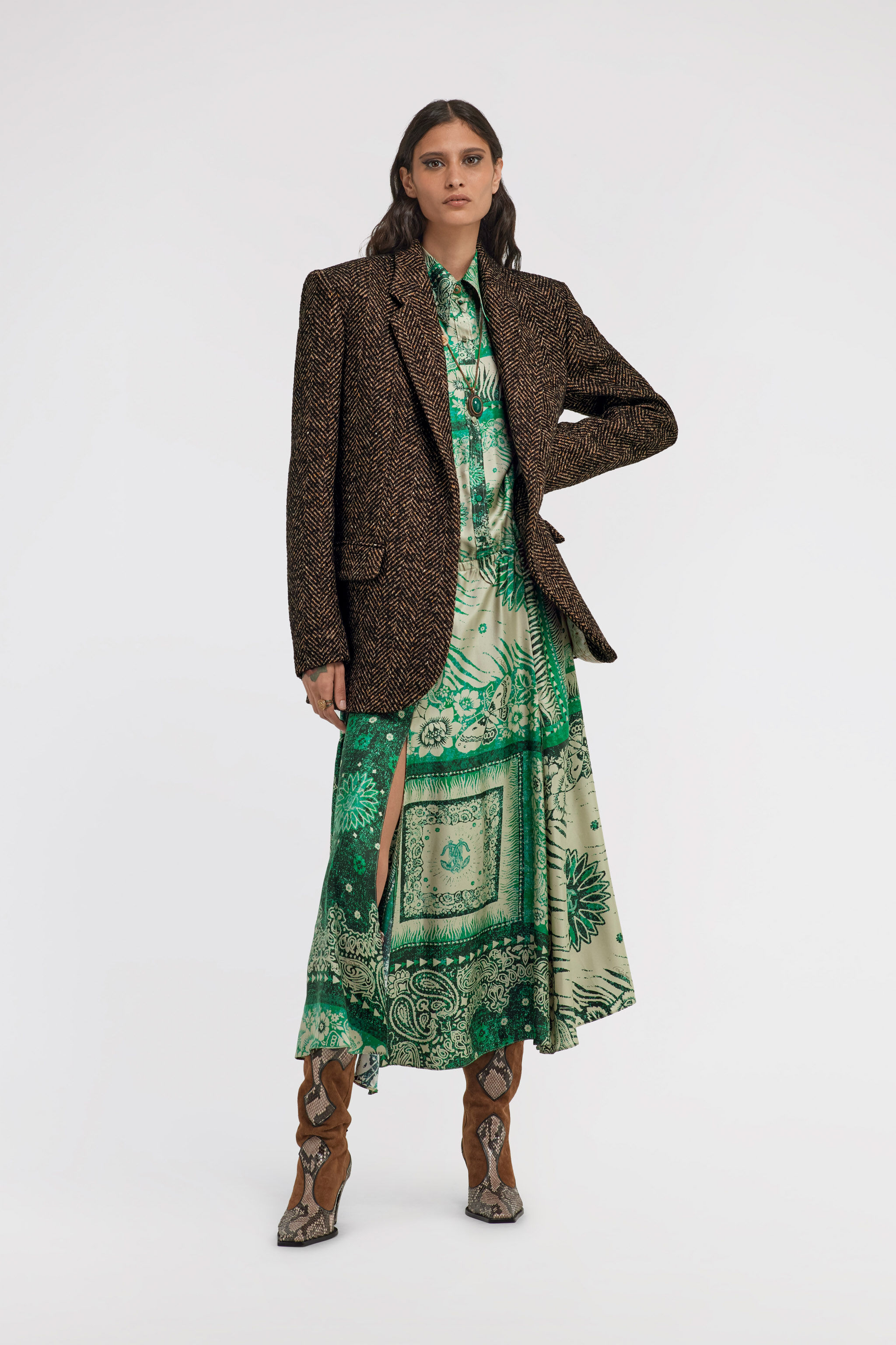 RC Blazer in Tweed Marrone scuro TKT402-WP053