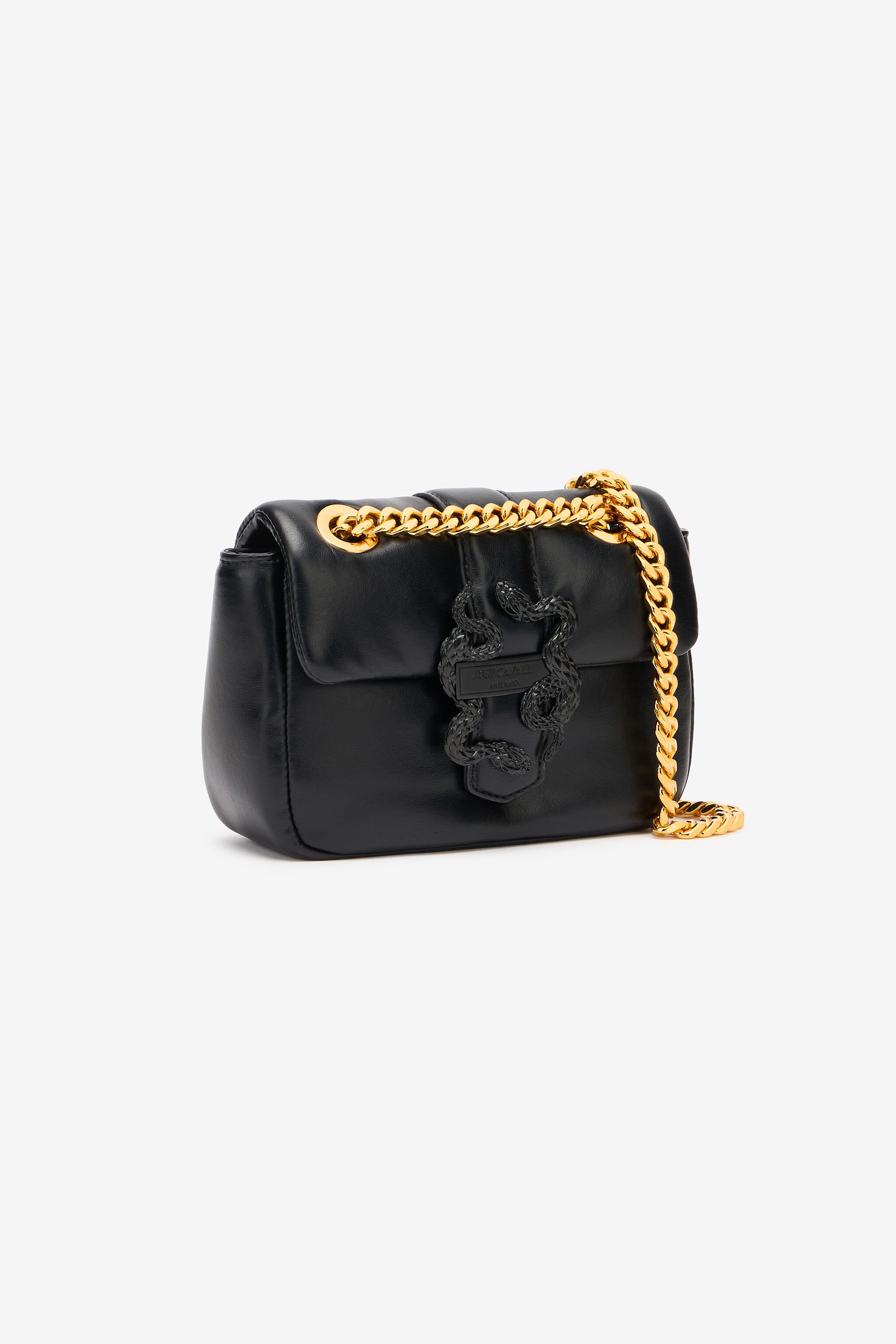 JC Small Crossbody Bag With Mirror Snake Black UFB058-UF427