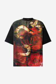 ${brand} T-shirt Con Stampa Rose E Serpente ${colorDescription} ${masterID}