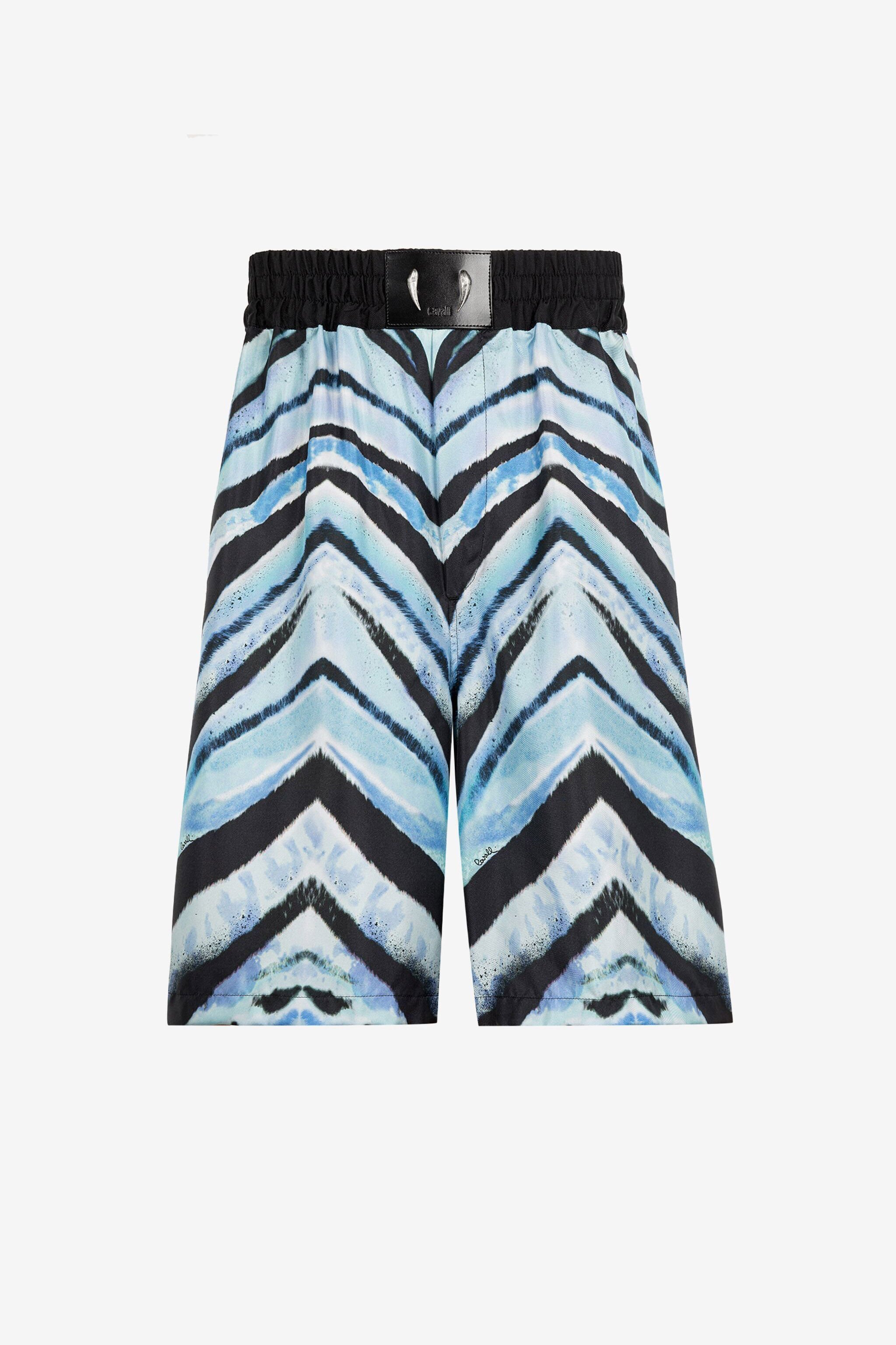 RC Pantalón corto con estampado Zebra Azul claro/Negro ONT208-4QD03