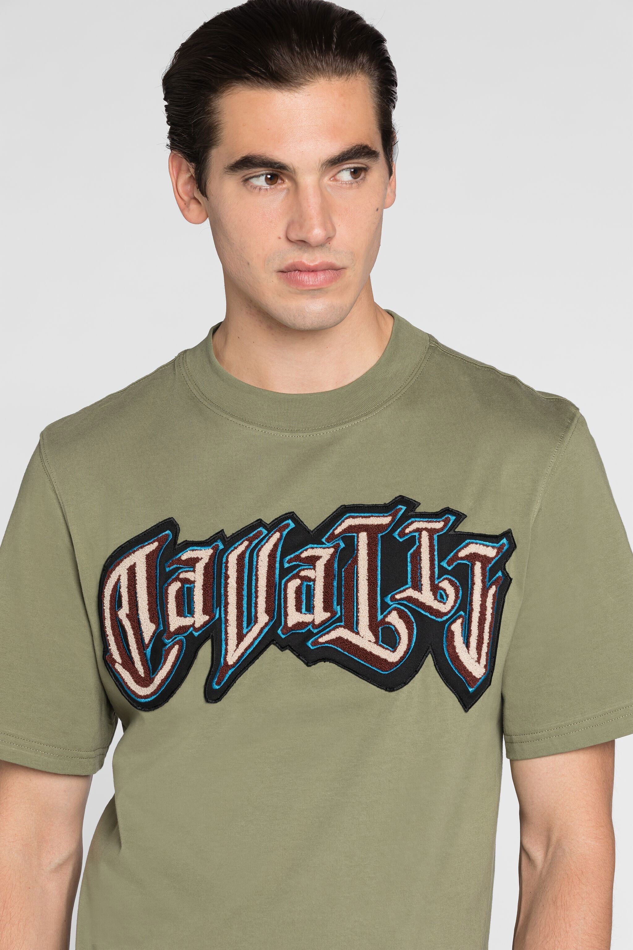 RC Logo print cotton T-shirt Green QRT61C-JD060