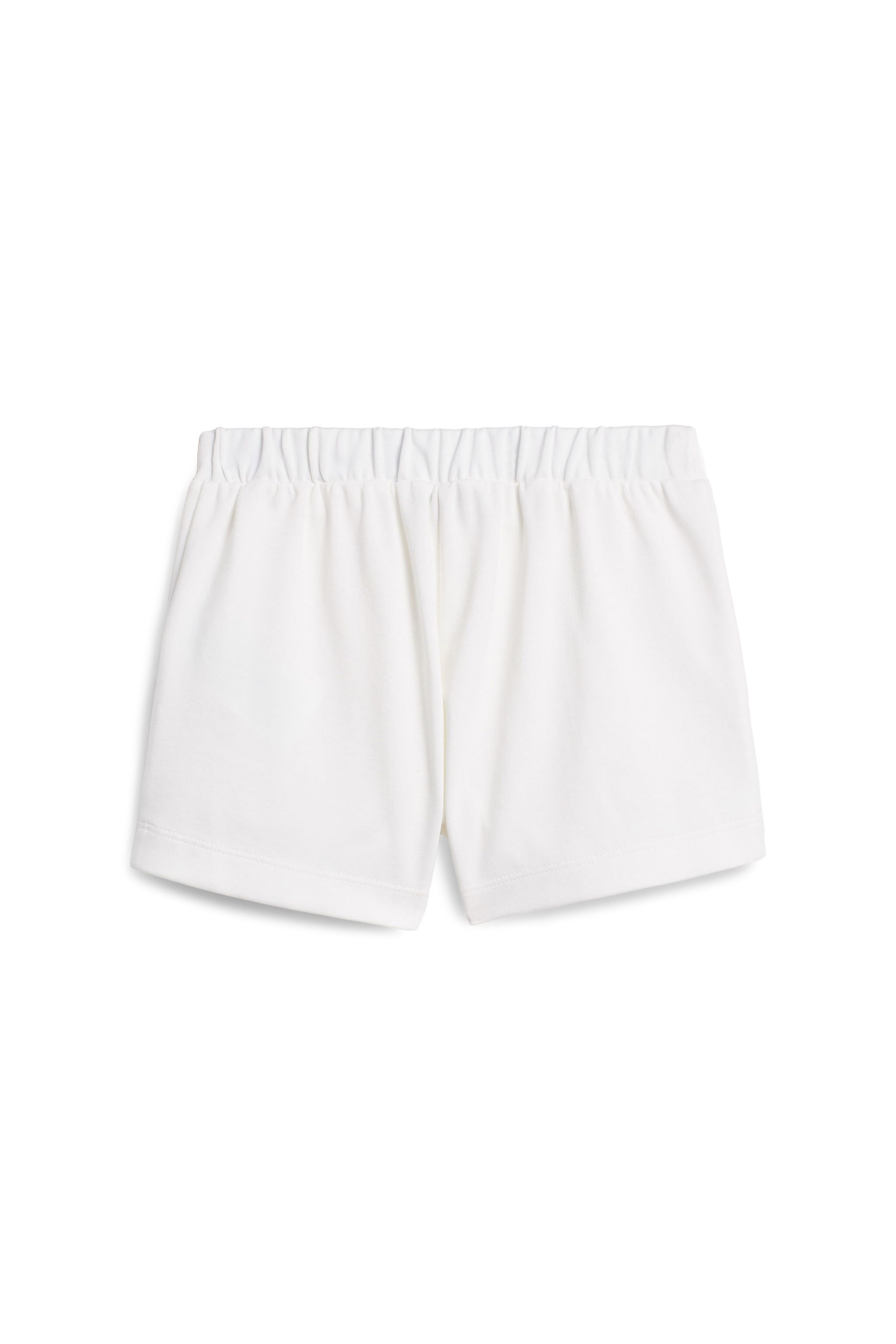 JU White embellished jersey shorts MILKY WHITE IJT217-JT023