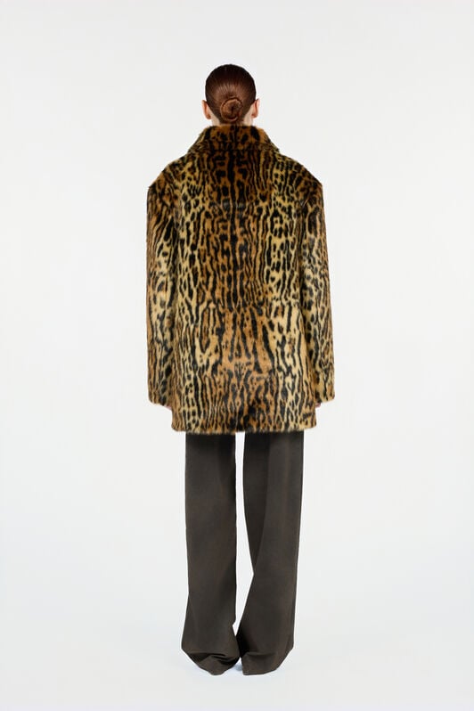 RC Roberto Cavalli Leopard Print Faux Fur Coat RC Roberto Cavalli Leopard Print Faux Fur Coat Brown VWT501-FT002