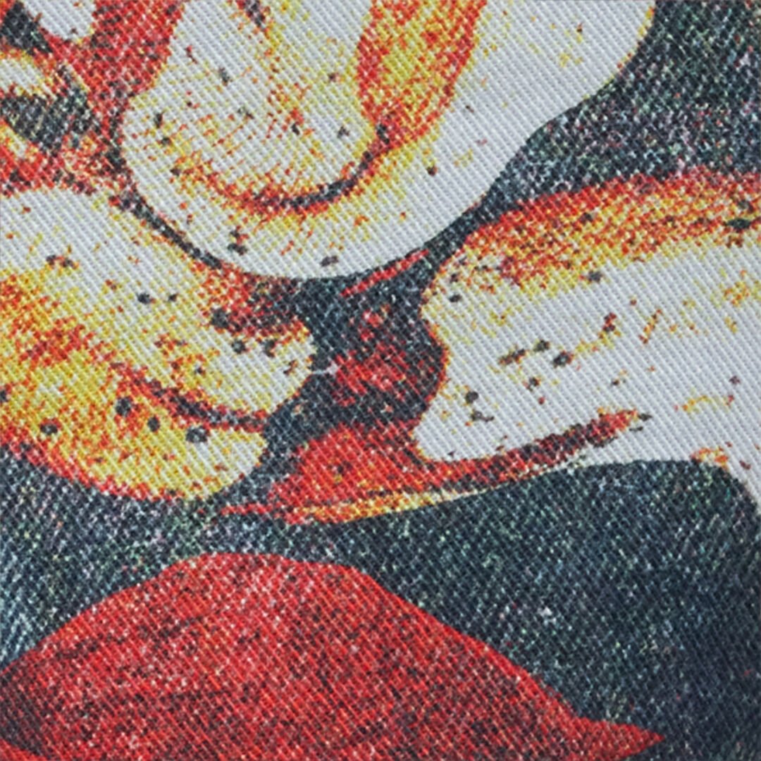 RC Short En Denim Avec Roses Et Serpents Rouge UKJ224-VMN88