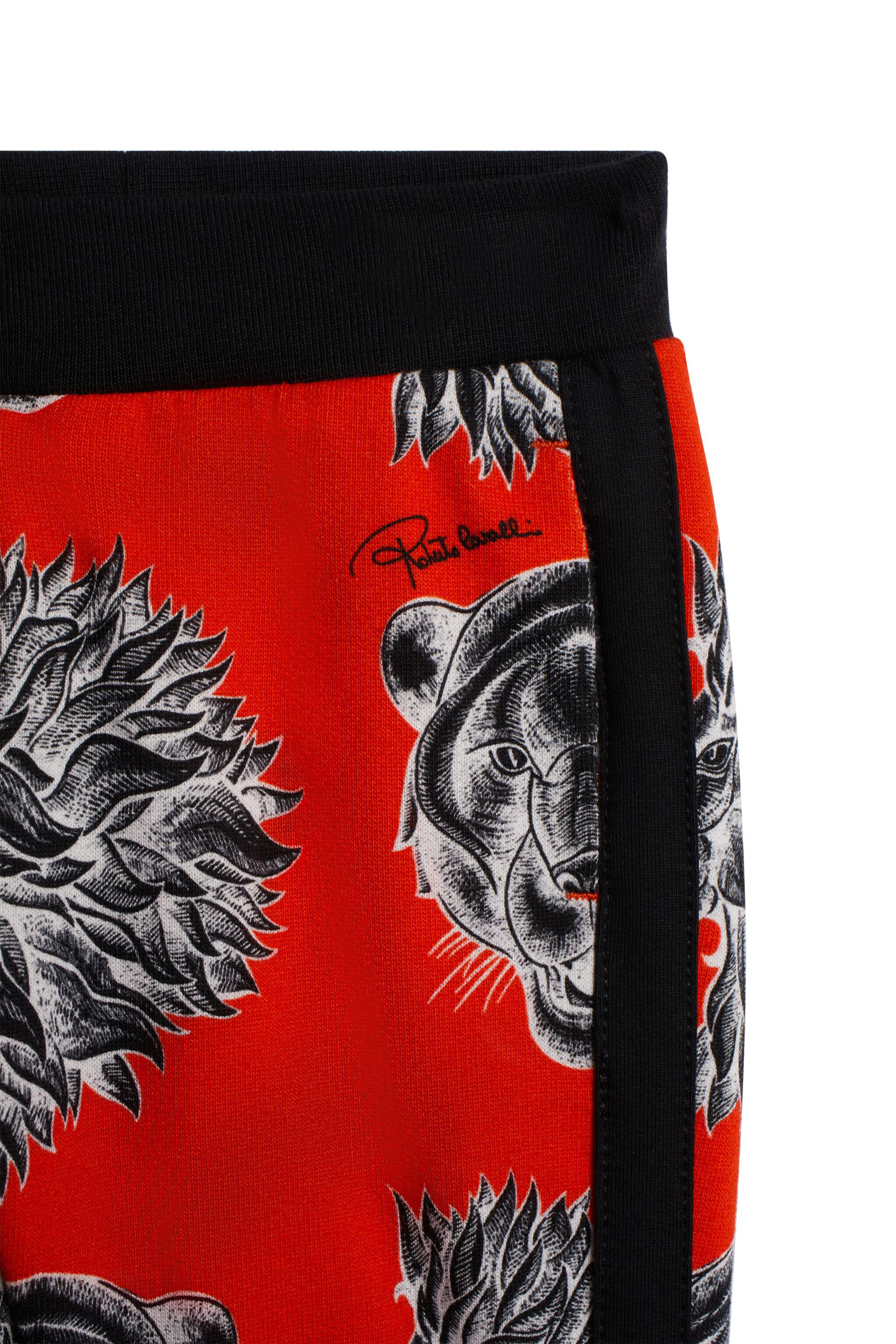 JU Panther Medley print trackpants RED/BLACK IJT289-HUQ92