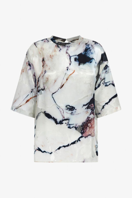 RC Marble Print T-shirt Black/White TWT602-HEN18
