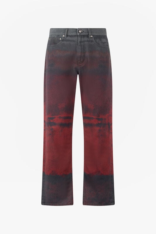 RC Jeans Con Stampa Effetto Maltinto Nero/Rosso VNJ206-4NP69
