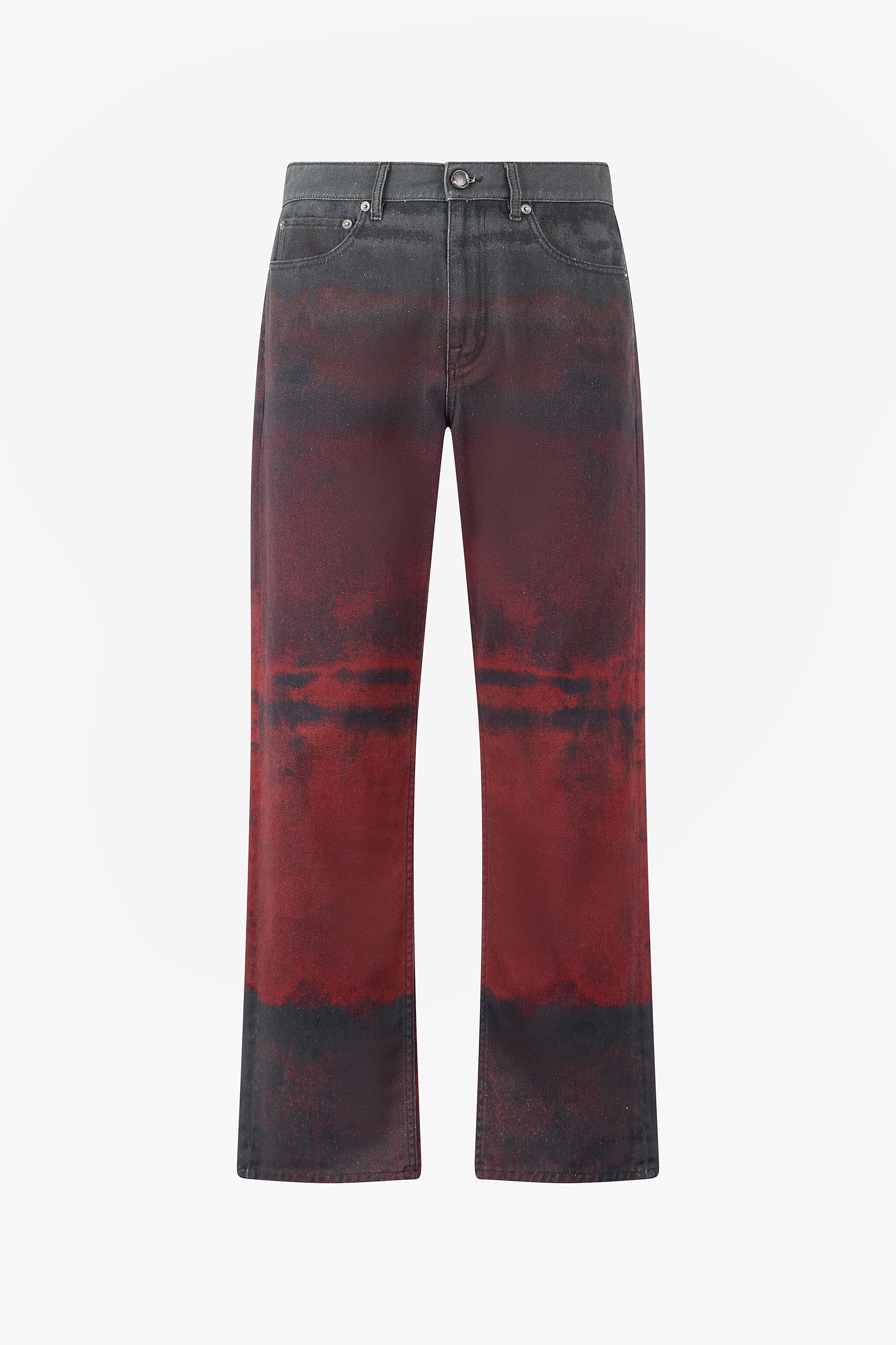 RC Jeans Con Stampa Effetto Maltinto Nero/Rosso VNJ206-4NP69