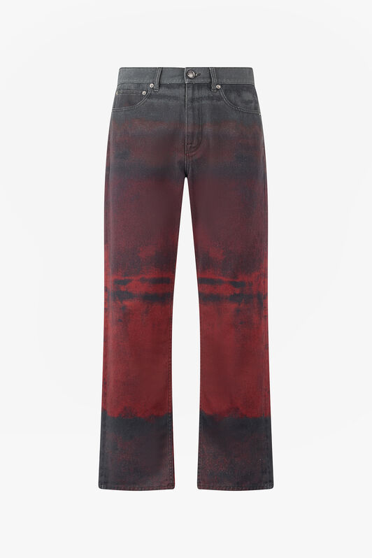 RC Jeans Con Stampa Effetto Maltinto RC Jeans Con Stampa Effetto Maltinto Nero/Rosso VNJ206-4NP69
