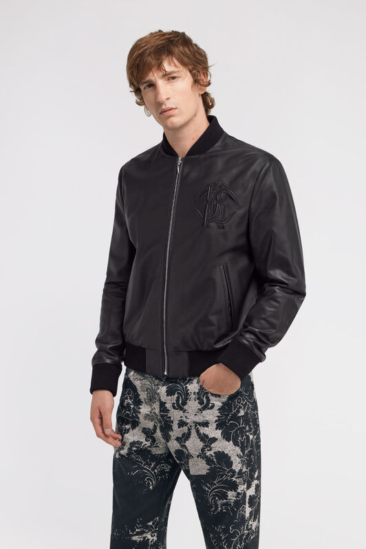 RC Bomber leather jacket Schwarz TRP860-PN002
