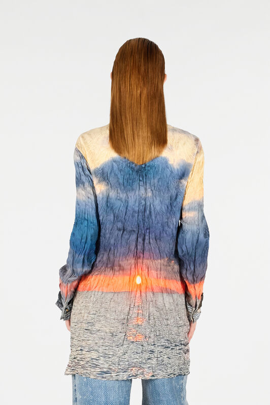 RC Sunrise Print Dress Blue/Orange UWT160-4QN96