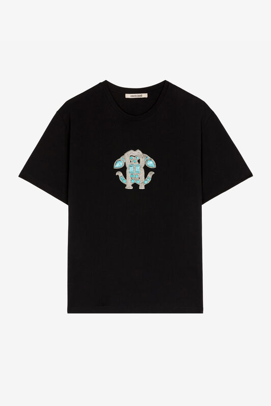 RC Mirror Snake Cotton T-Shirt RC Mirror Snake Cotton T-Shirt Black RKR600-JD062