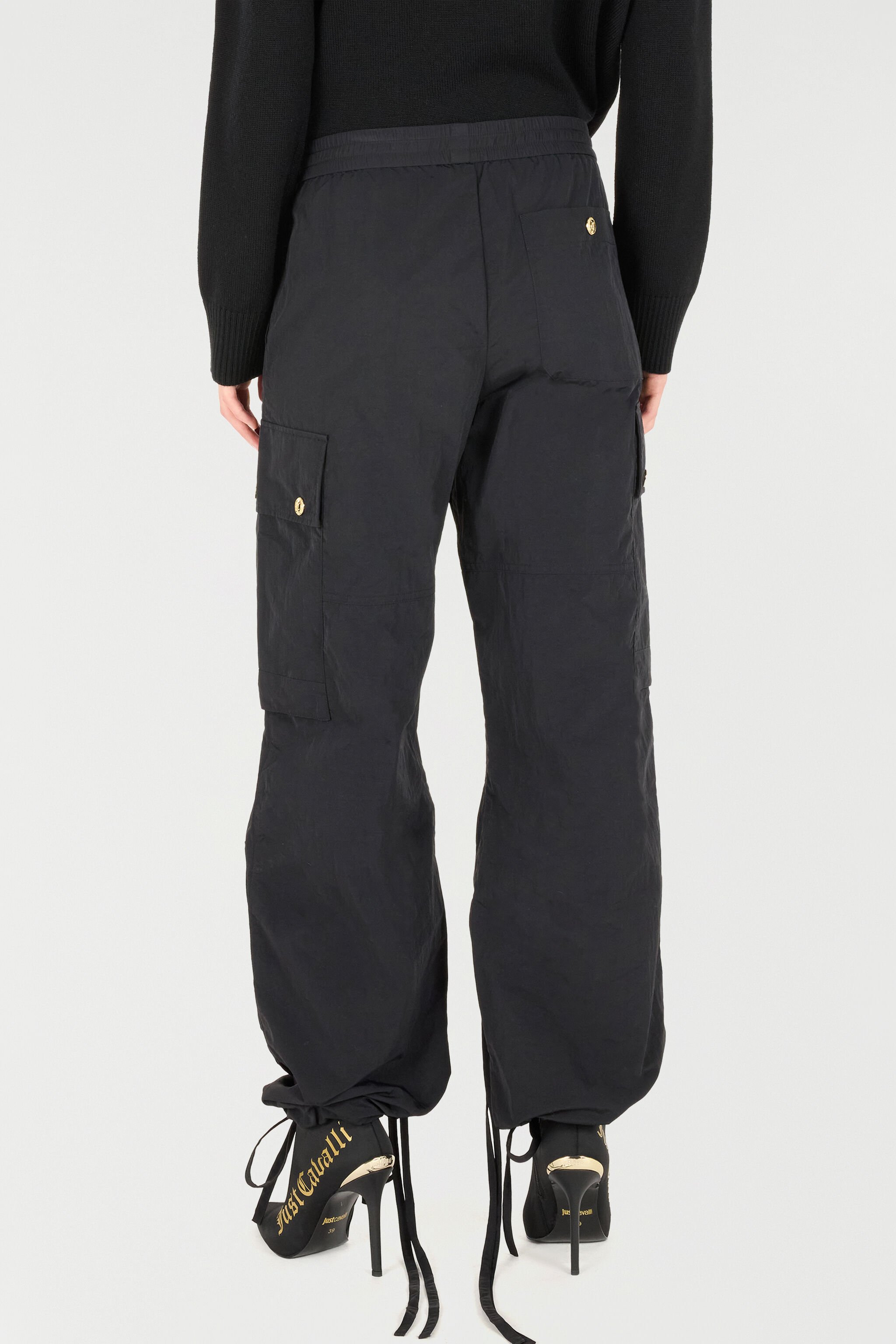 JC Multipocket Pants With Drawstring Black TFT089-TF119