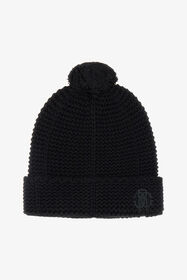 ${brand} Schwarze Mütze Aus Kaschmirmischung ${colorDescription} ${masterID}