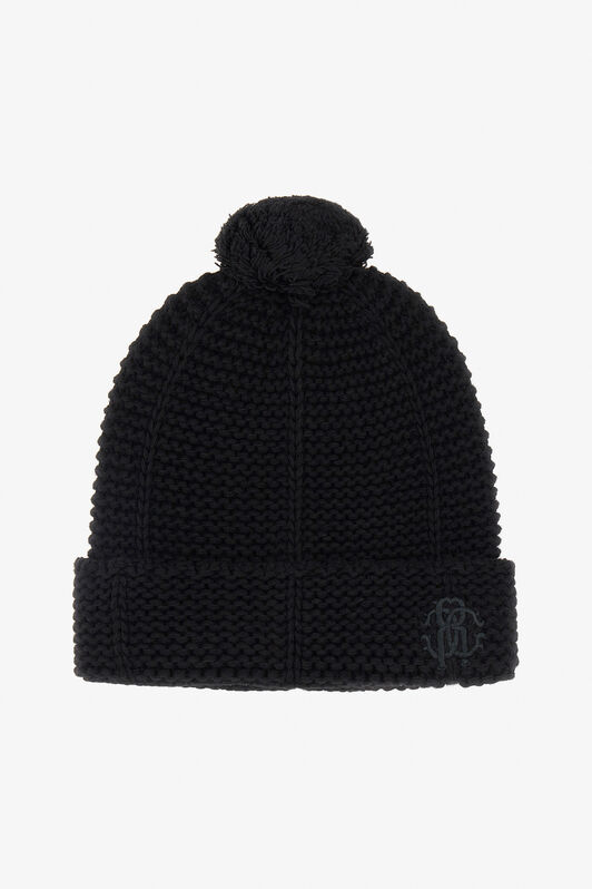 RC Schwarze Mütze Aus Kaschmirmischung Schwarz NOZ00B-MQ015