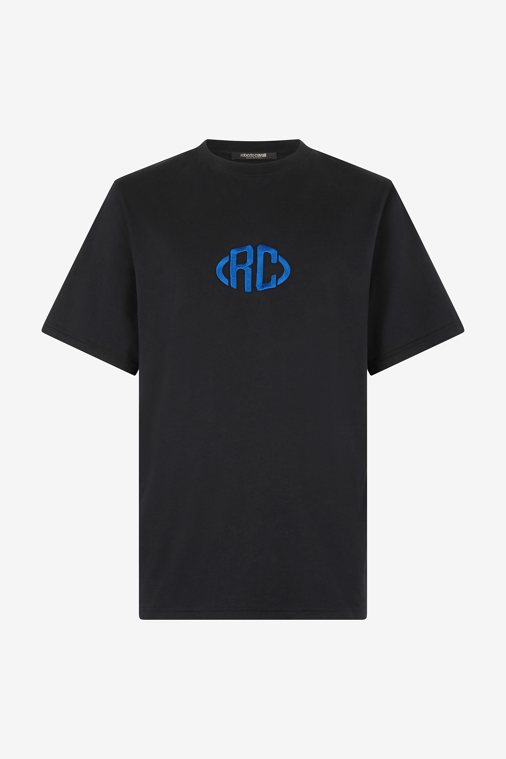 RC Cotton T-Shirt with Monogram Black VRT61C-JD060