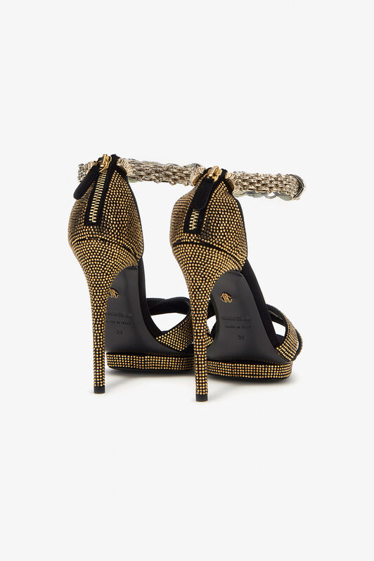 RC Panther-head high-heel sandals NERO/LIGHT COLORADO OQS032-PCS01