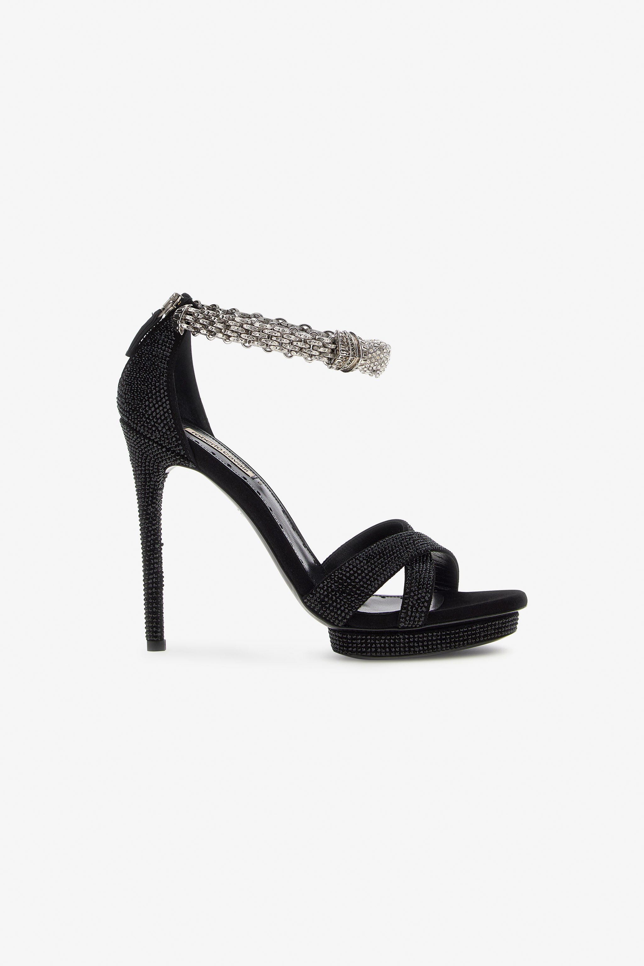 RC Panther-head high-heel sandals Schwarz OQS032-PCS01