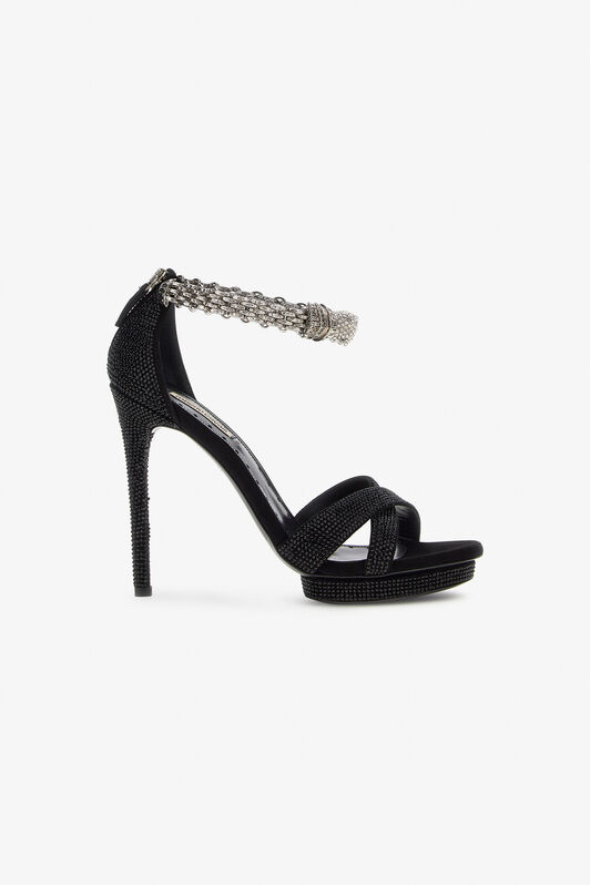 RC Panther-head high-heel sandals RC Panther-head high-heel sandals Schwarz OQS032-PCS01