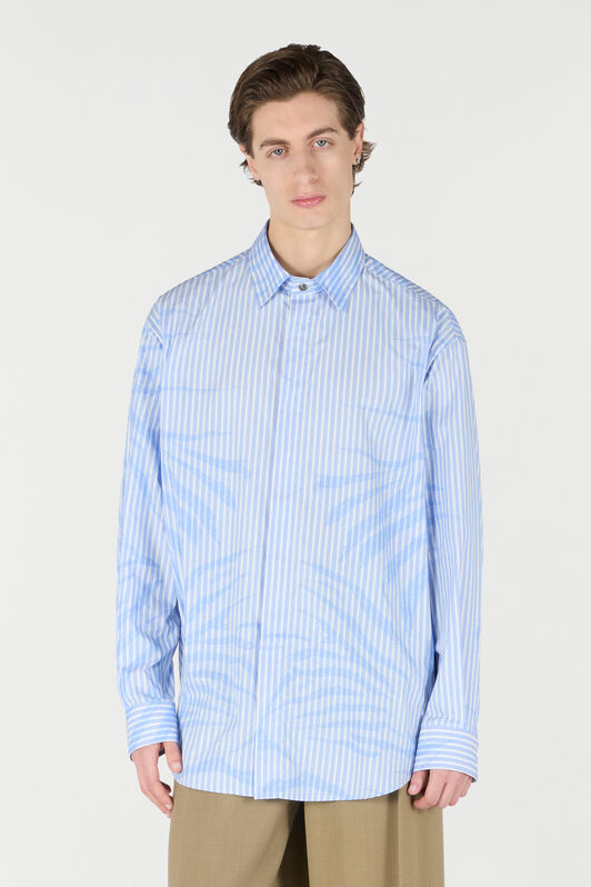 RC Striped Shirt With Zebra Pattern Light blue URT720-CH104