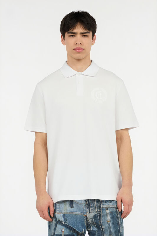 JC Polo With JC Monogram Embroidery WHITE UFT020-UF040