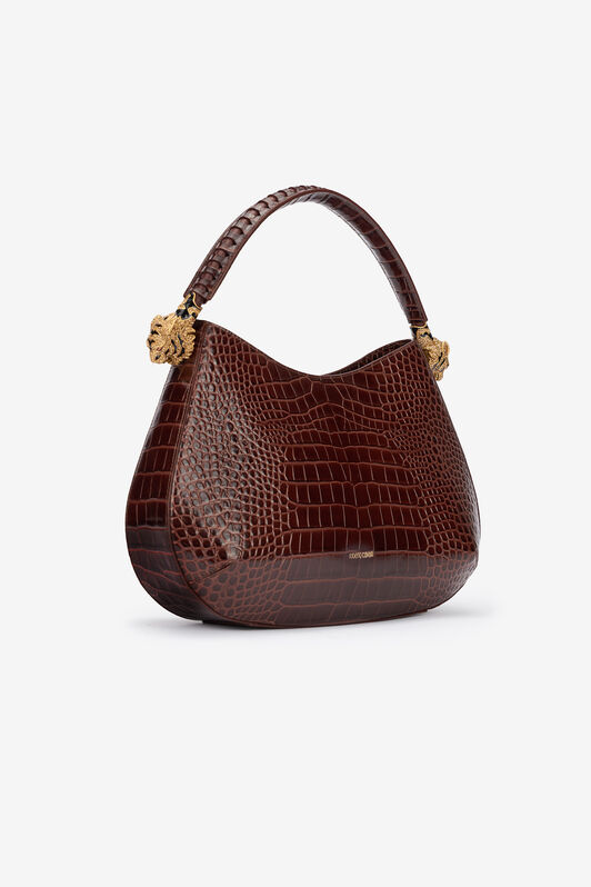 RC Hobo Roar Bag Mit Kroko-Print Dunkelbraun TKB022-PZ975