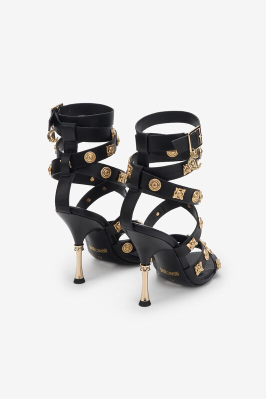 JC Black Strappy High-Heeled Sandal BLACK WFS078-WF316