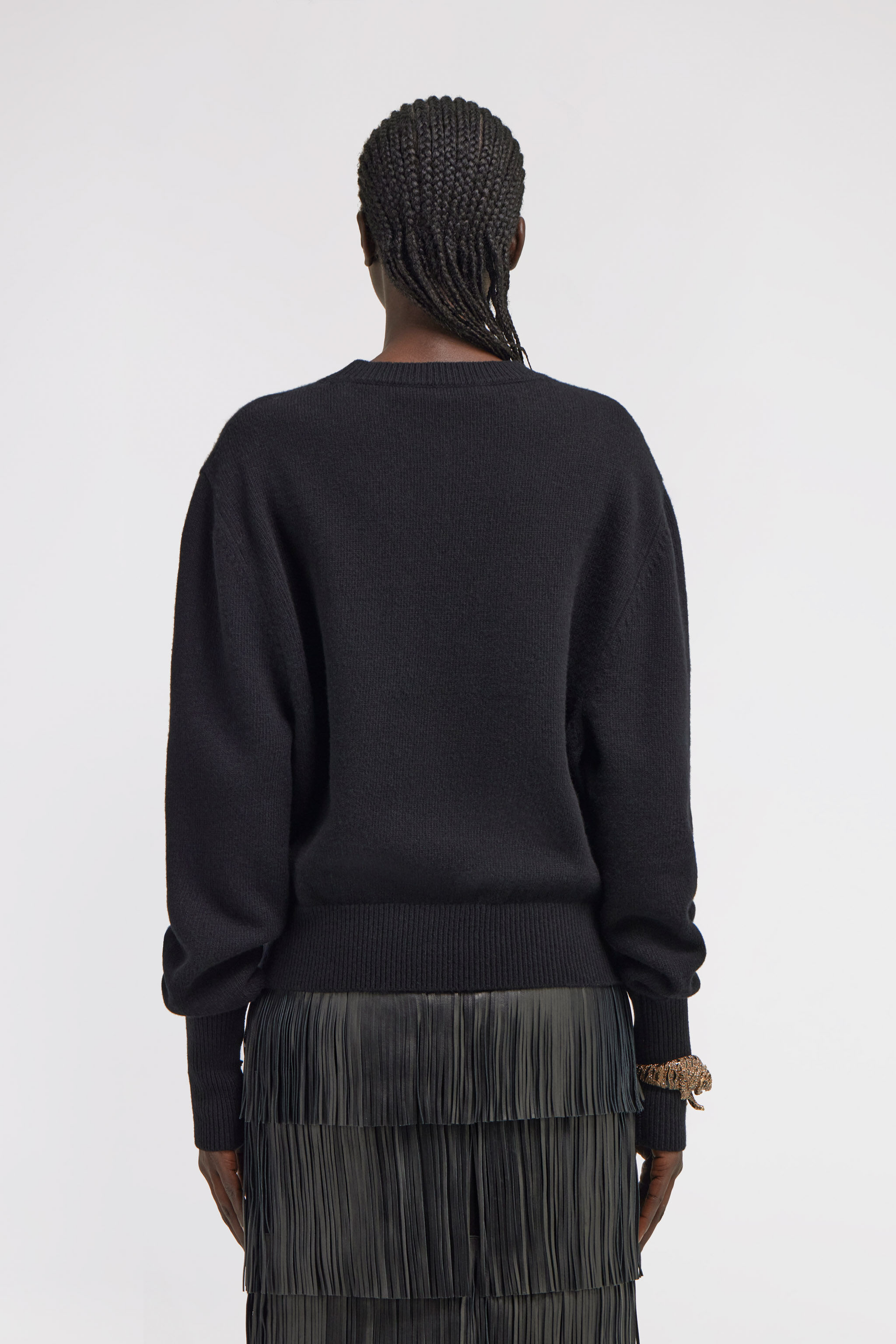 RC Cropped Knit Sweater Black TKM623-MQ001
