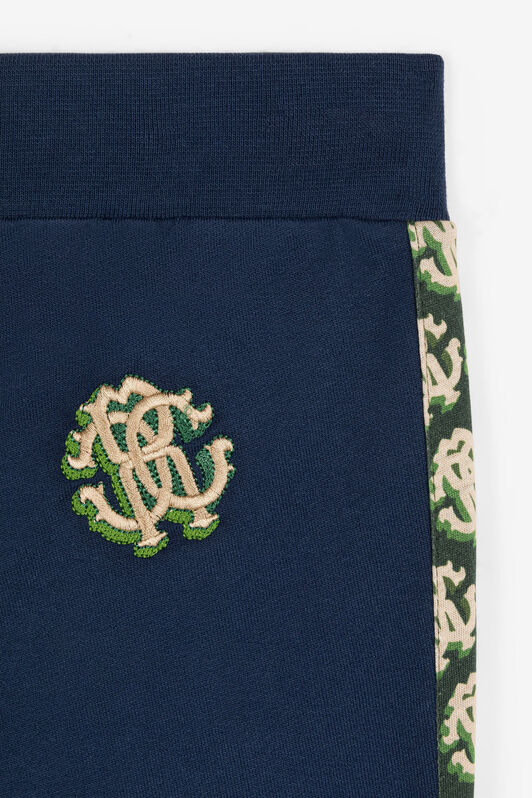 JU RC Monogram Side-Stripe Track Pants JU RC Monogram Side-Stripe Track Pants Dark blue RJT20S-CF050