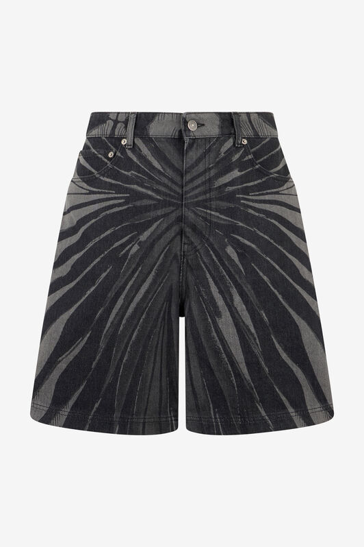 RC Ray Of Gold Print Bermuda Shorts GREY BLACK VRJ261-VTS01