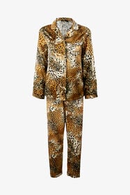 ${brand} Jaguar Skin Print Silk Pajamas ${colorDescription} ${masterID}