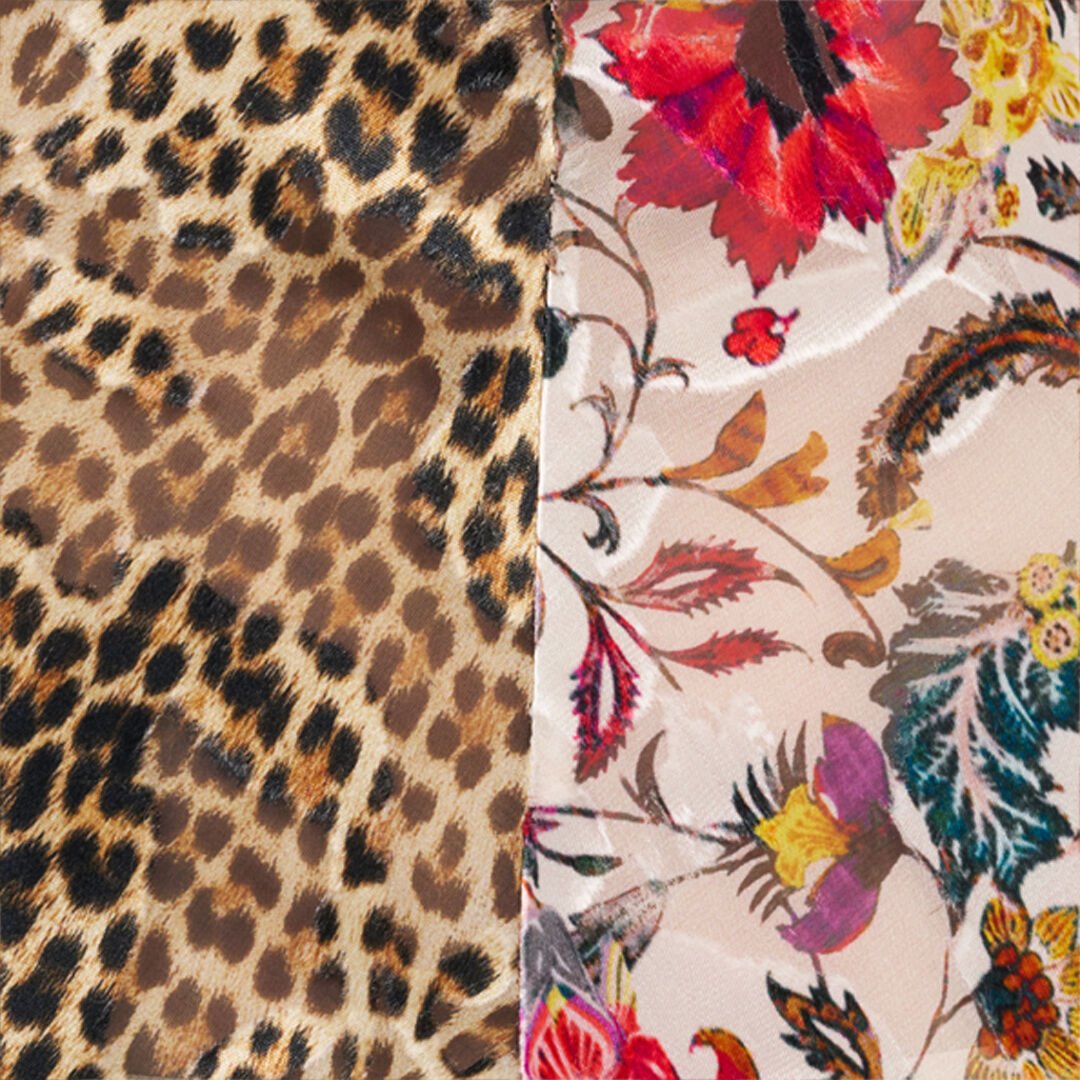 RC Long Chiffon Dress with Florentine Flowers Print RC Long Chiffon Dress with Florentine Flowers Print MULTICOLOR WQT109-HER29