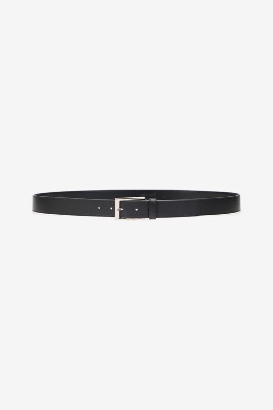 RC Cintura Fashion In Pelle Nera Con Fibbia Logo Oro NOC00D-PZA12