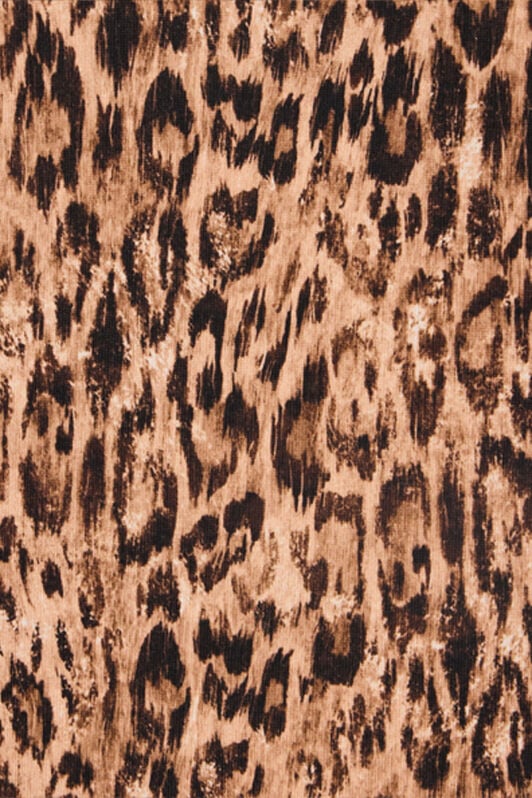 JC T-Shirt aus Baumwolle mit Leopard Skin Druck BEIGE VFT185-VF308