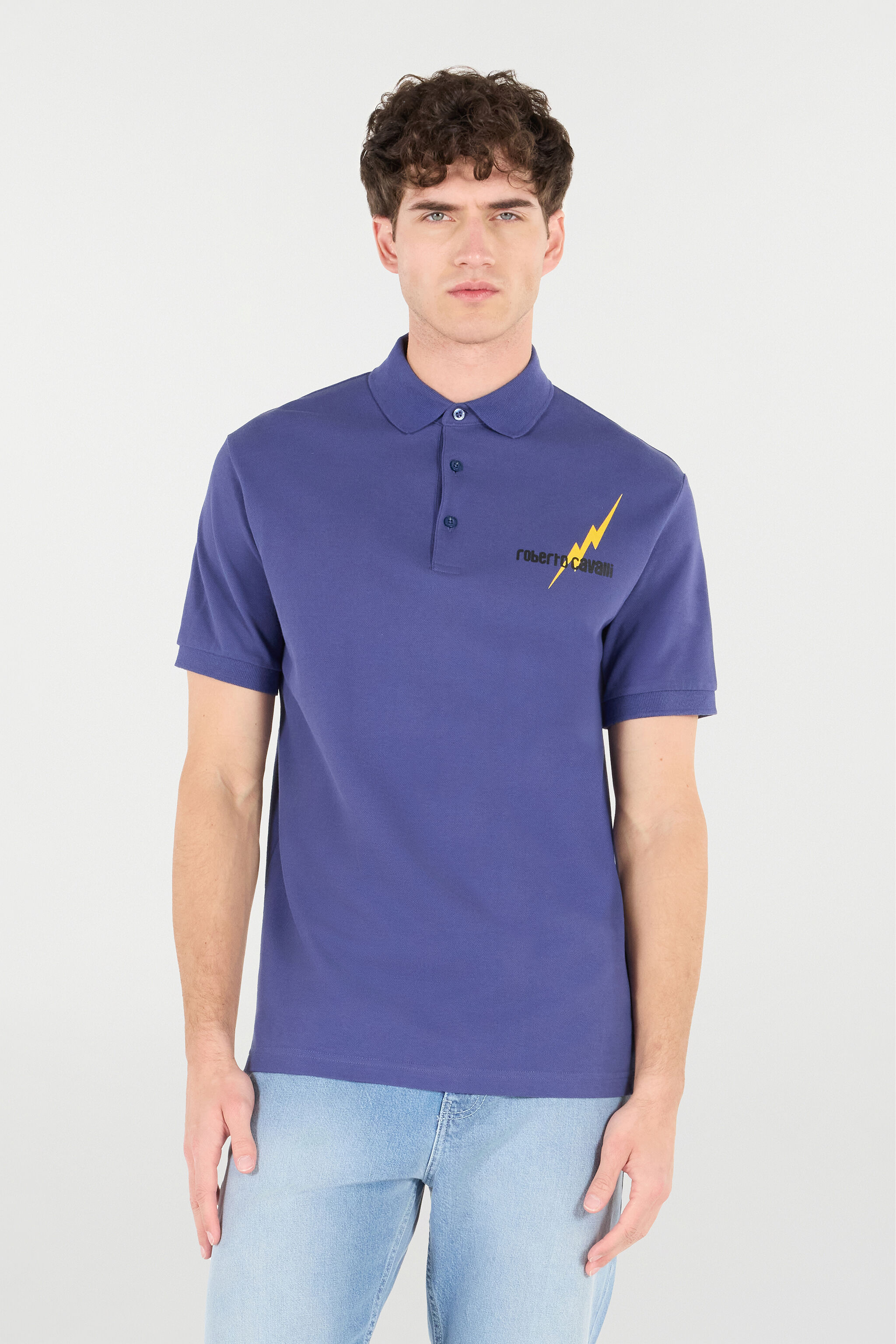 RC Polo With Print And Logo Dark blue POT64D-KB001