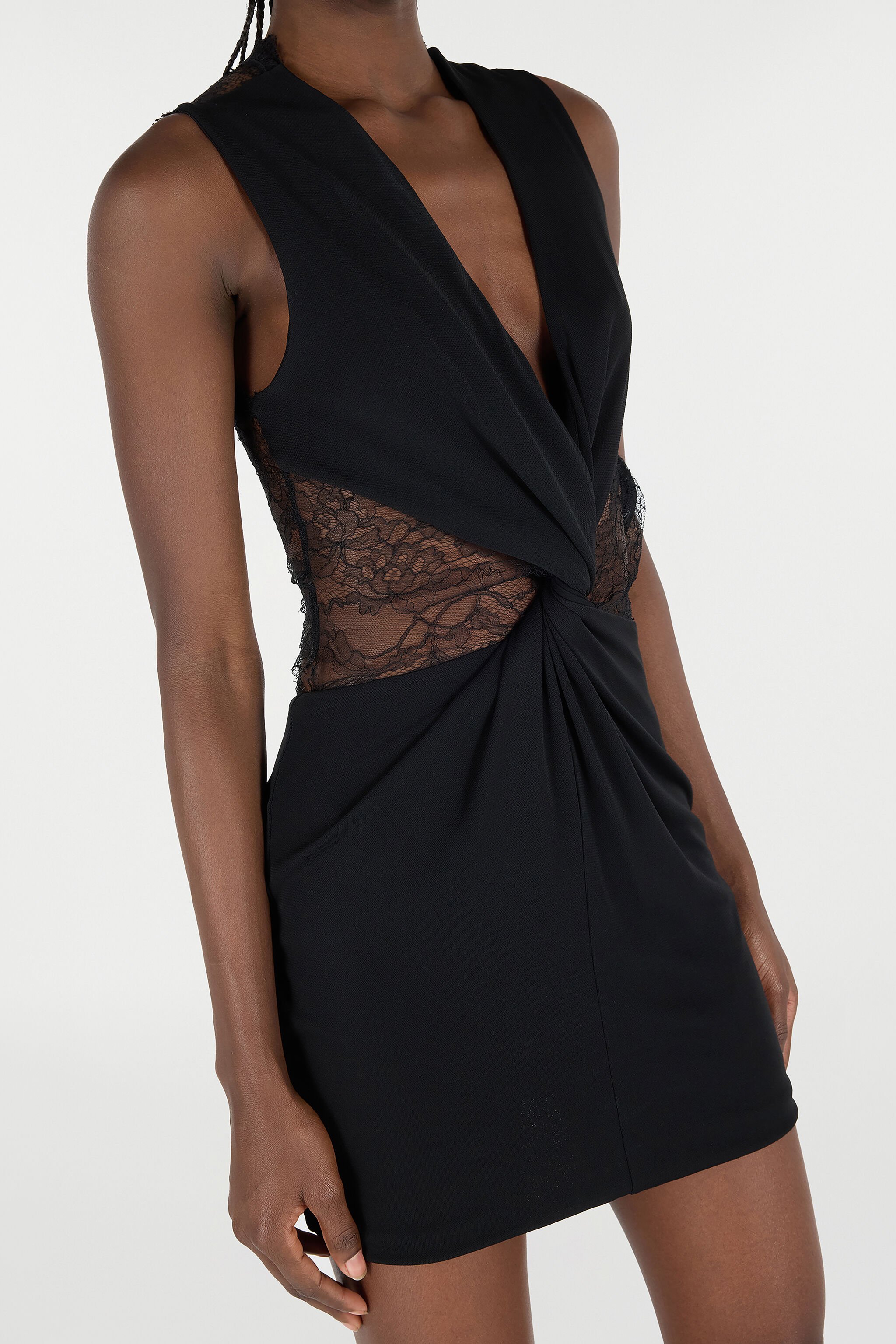 RC Mini Dress with Lace Black VKT110-JE034
