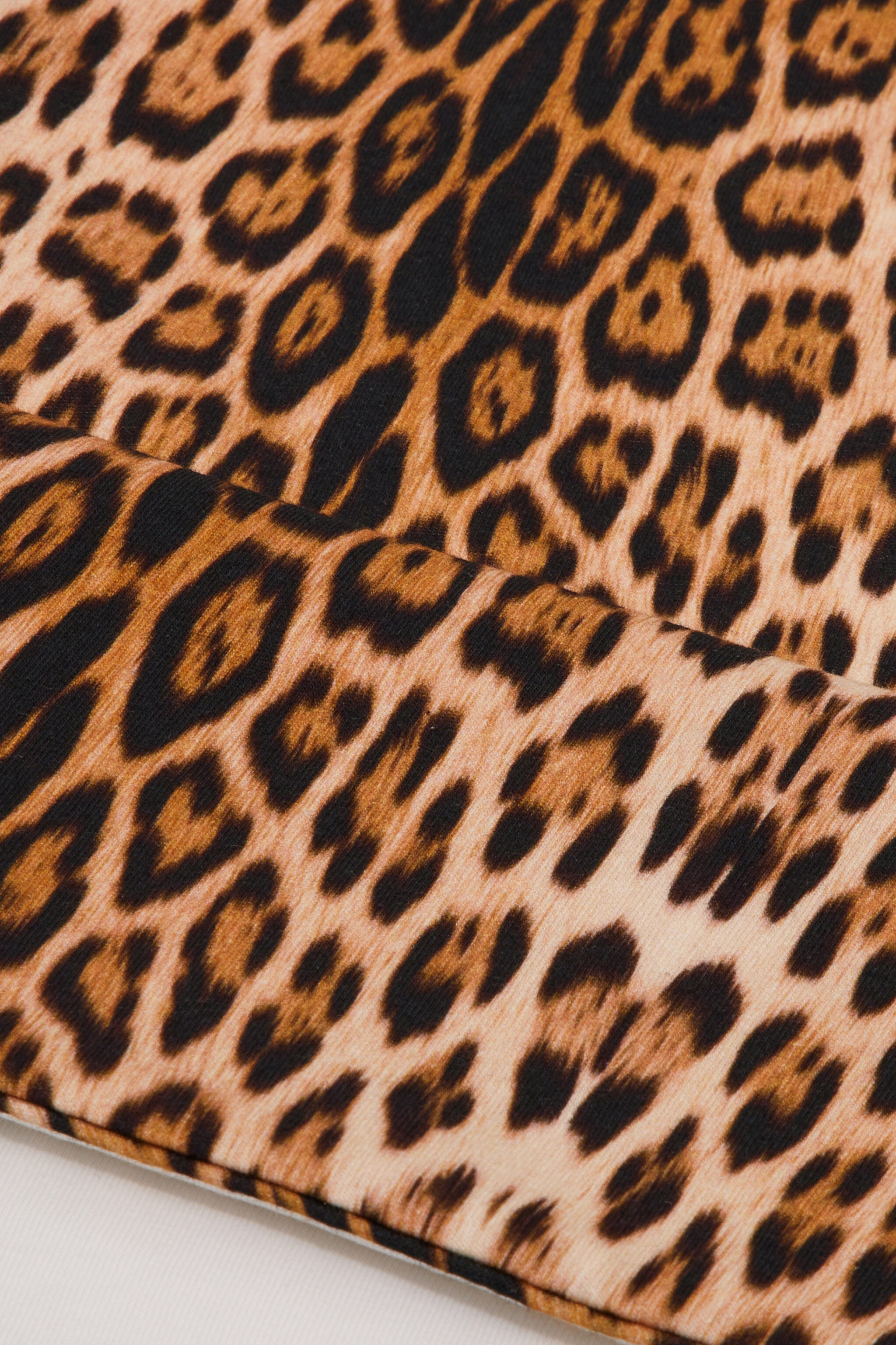 JU Blanket With Jaguar Skin Print Milky/Leopard SJT803-JFF65