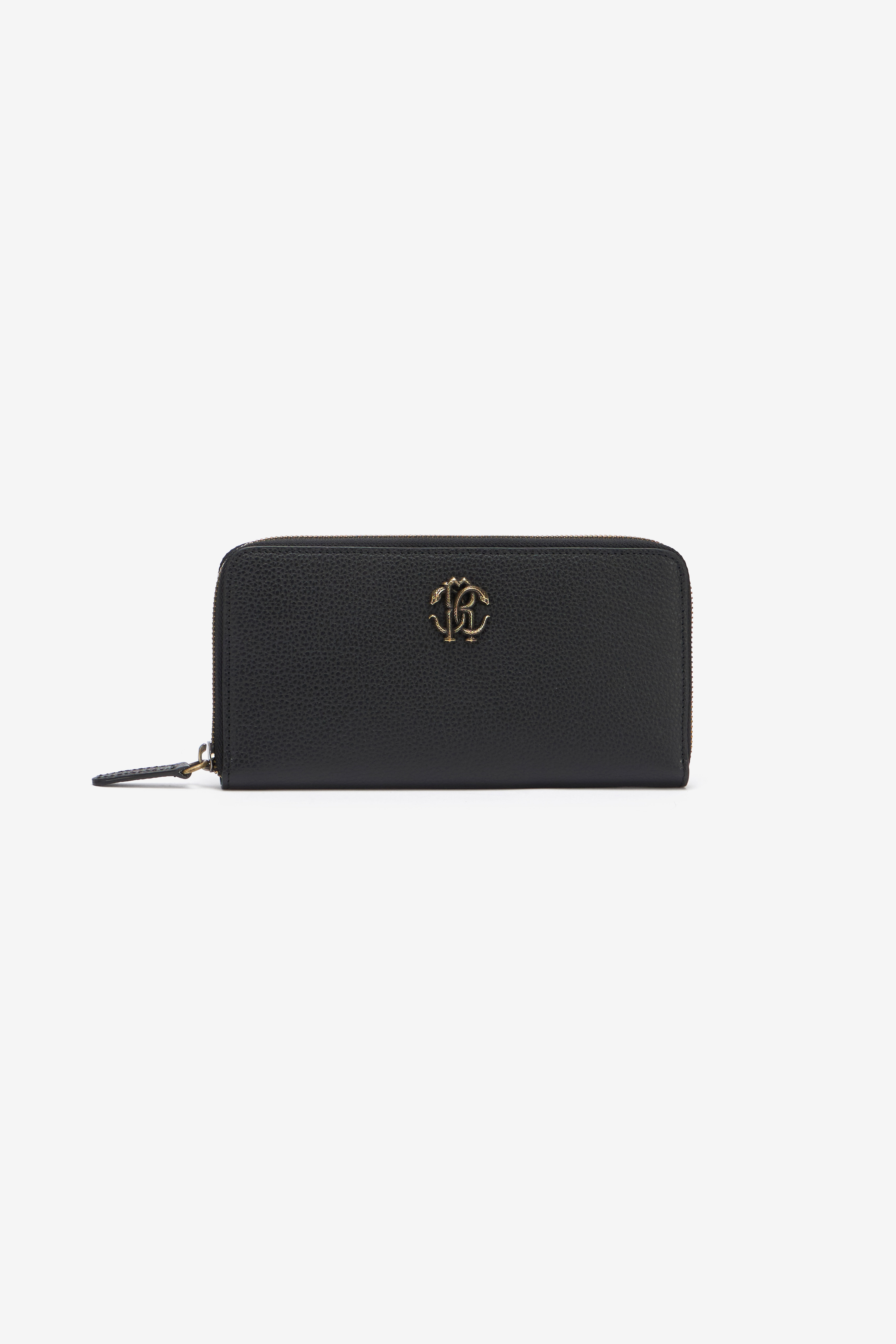 RC Black Zip-Around Wallet With Mirror Snake Monogram BLACK QOA00C-PZO37