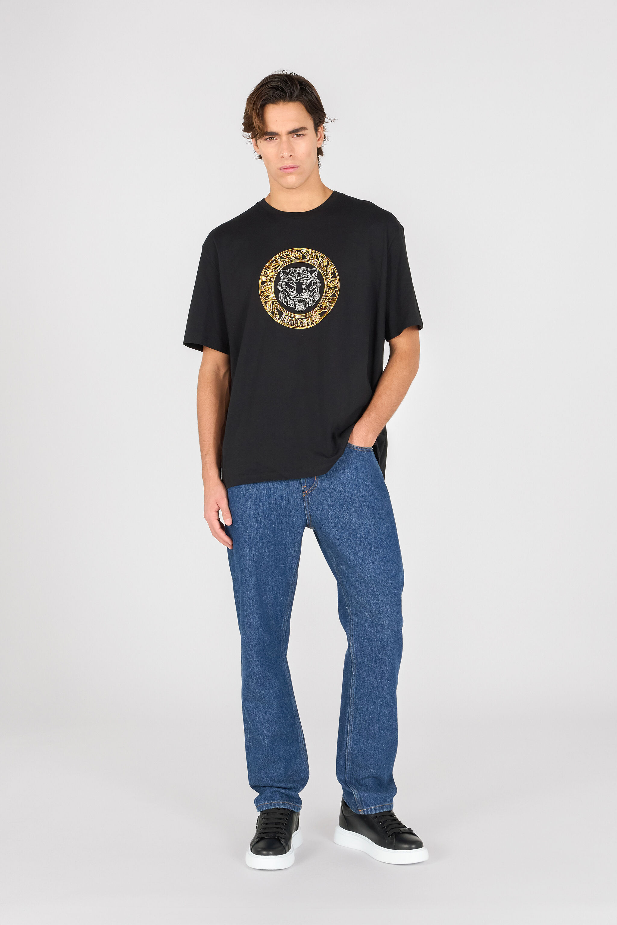 JC Man Cotton T-Shirt BLACK RRT916-RR178