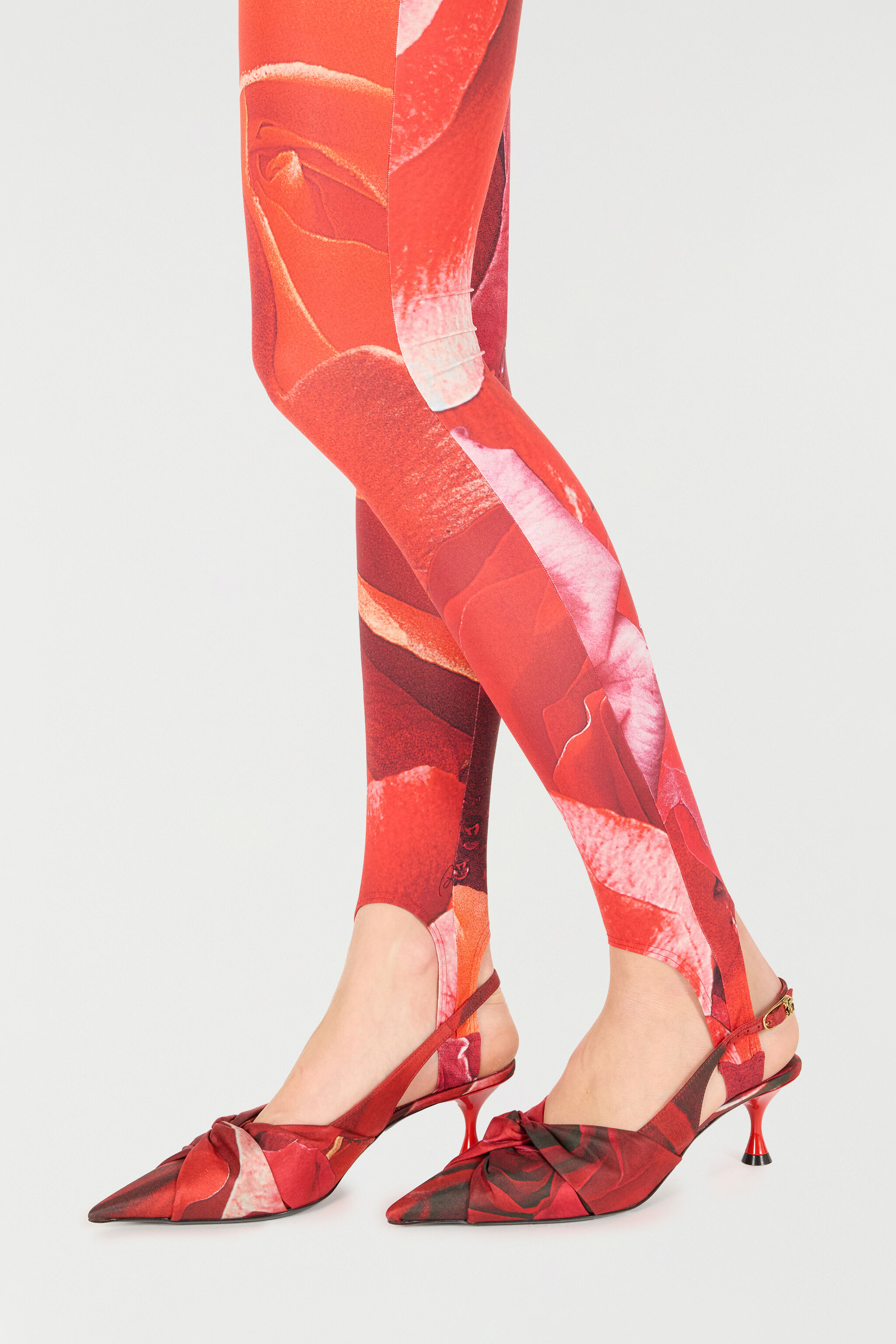 RC Rose-Print Sleeveless Jumpsuit Red UKT145-LNN48