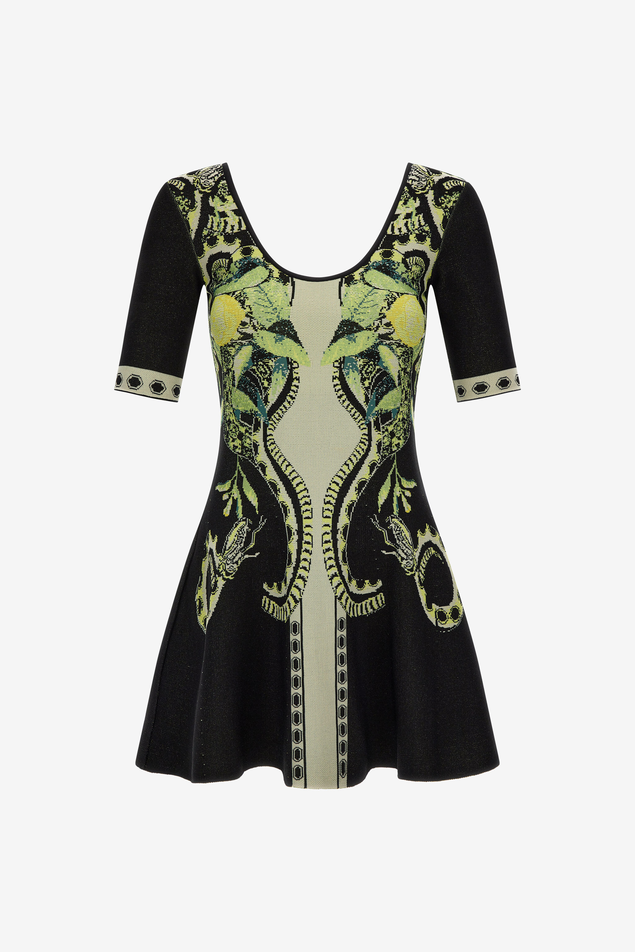 RC Lemon print knit dress Negro SKM113-MI150
