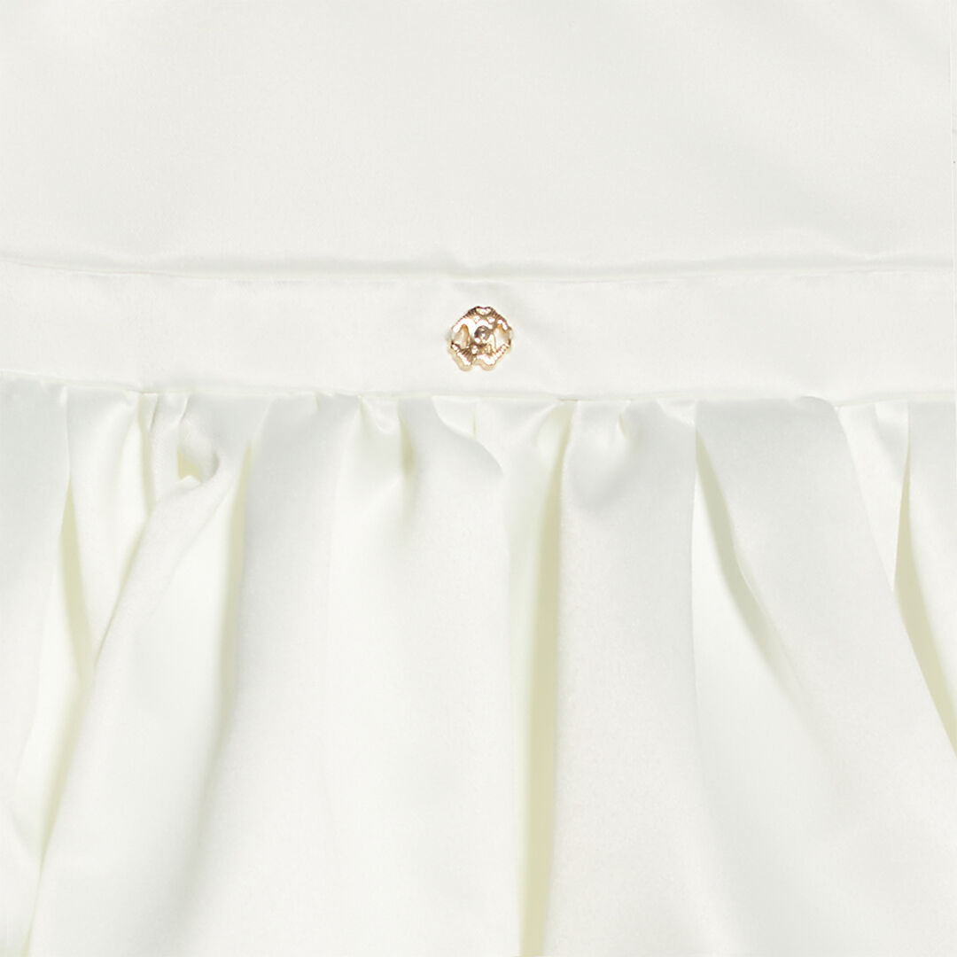 JU Robe À Ourlets Frangés Blanc UJT100-RN012