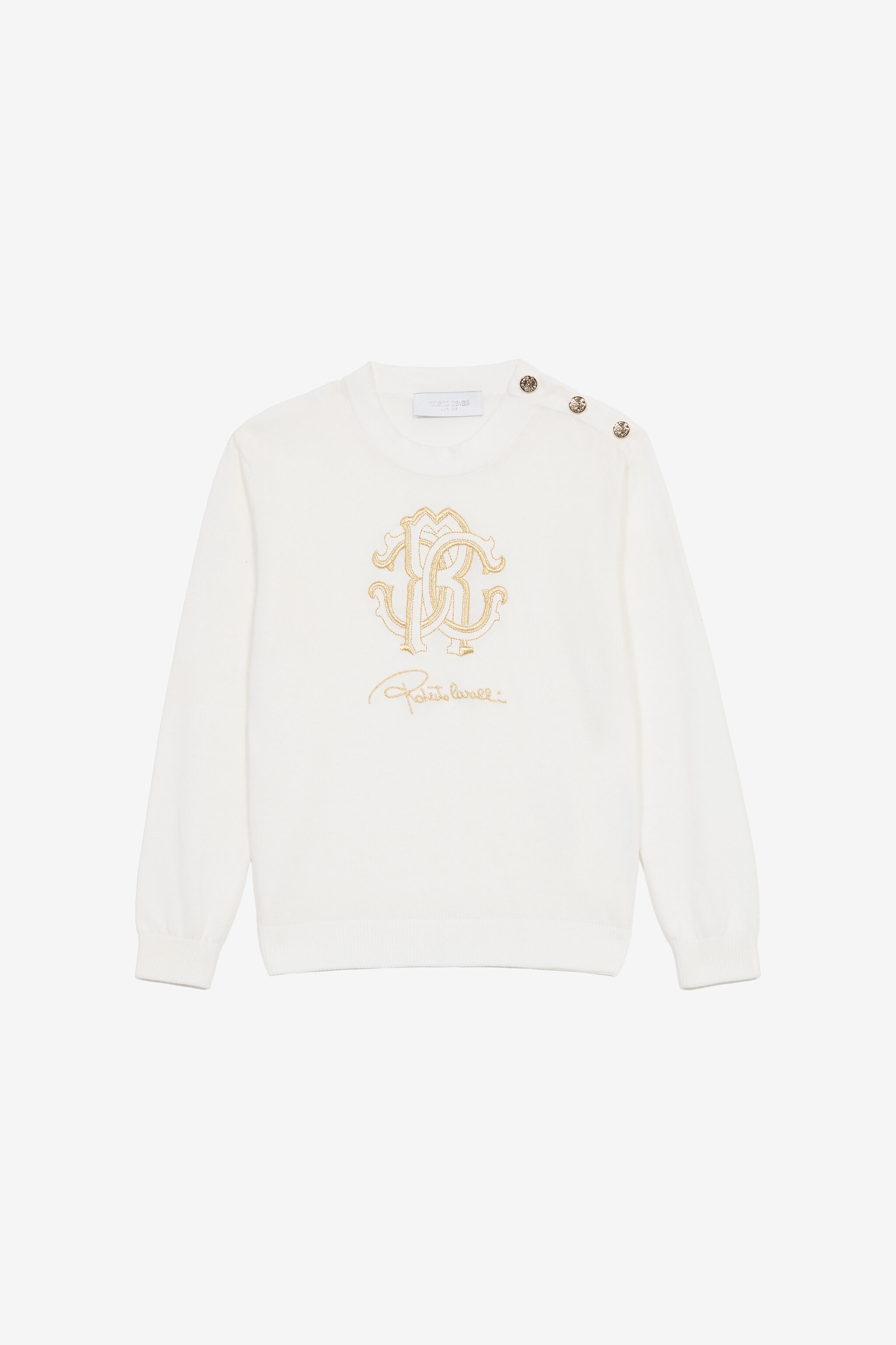 JU Sweatshirt Mit Monogramm RC Und Unterschrift Weiß UJM60A-MG001