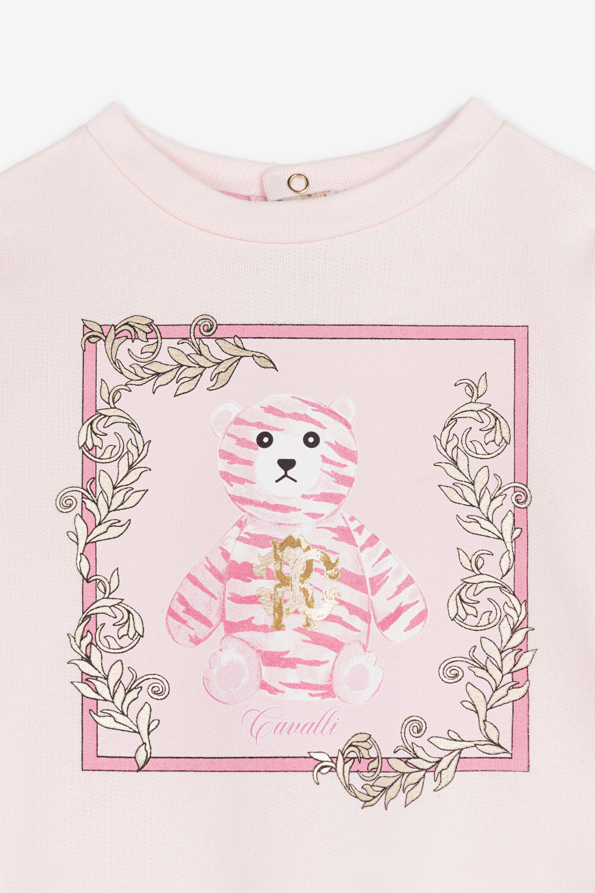 JU Pulloverkleid mit Teddy-Print Rosa RJT112-CF050