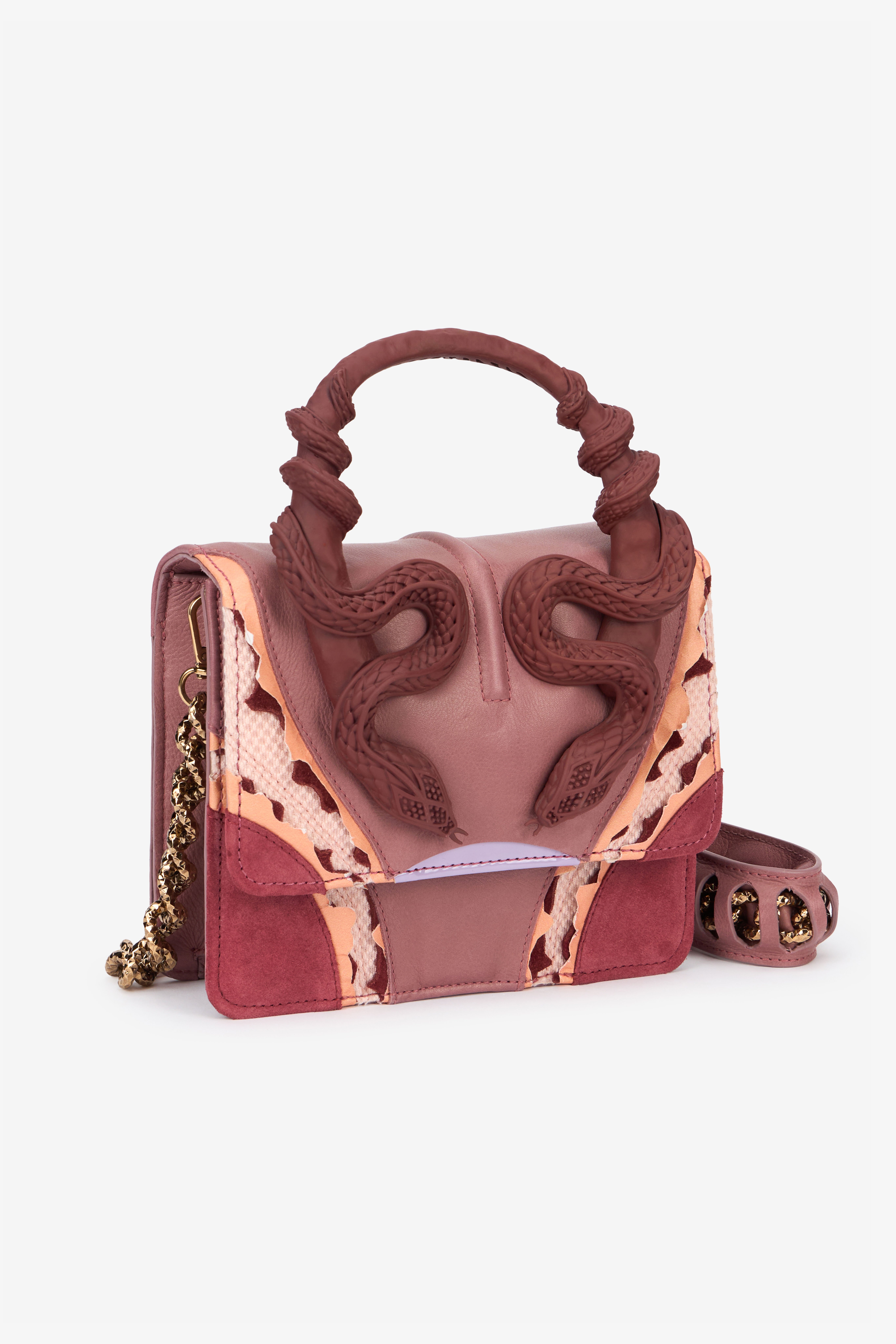 RC Borsa Rosa Piccola Con Serpenti ROSSO/ROSA/BORDEAUX VWB003-PZS67